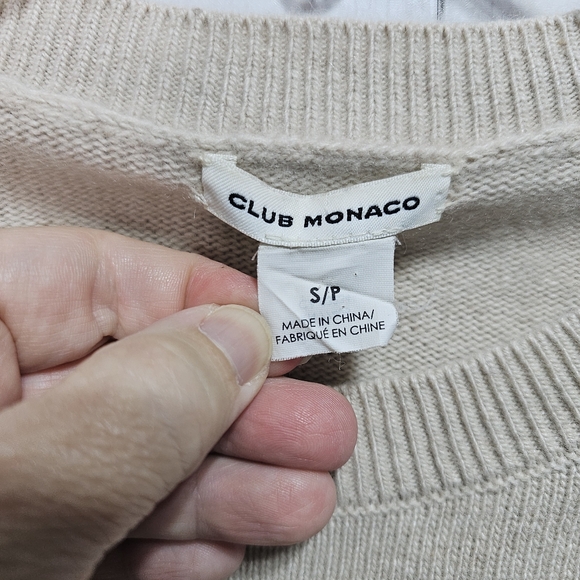 Club Monaco REMLEE SWEATER DRESS SAND HEATHER Size Small Wool Cashmere Blend. - Picture 6 of 10